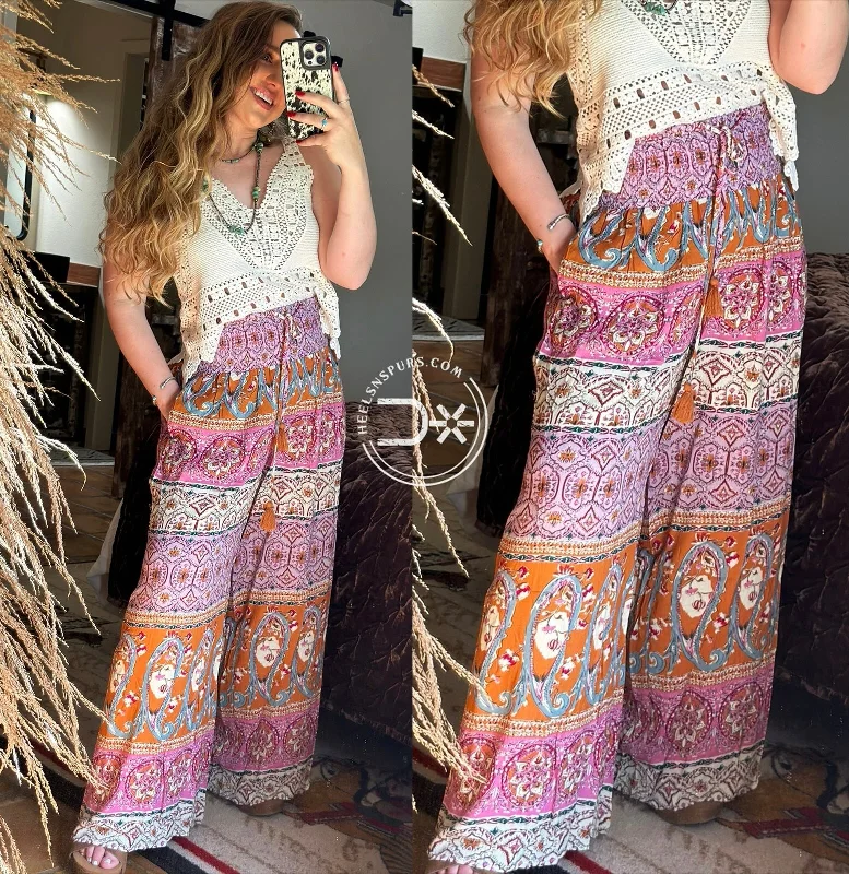 Boho Floral Pants