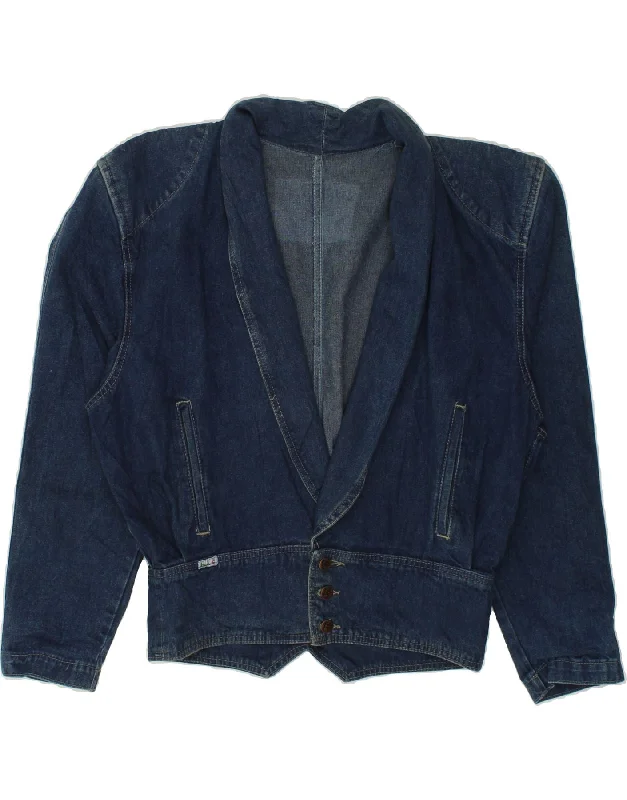 H.I.S Womens Denim Jacket IT 54 3XL Blue Cotton